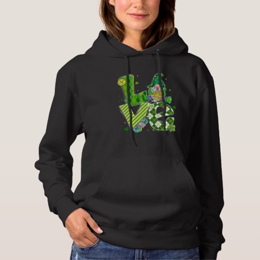 Pull À Capuche Funny St Patrick S Day Tricot Gnomes Seamstress (Devant)