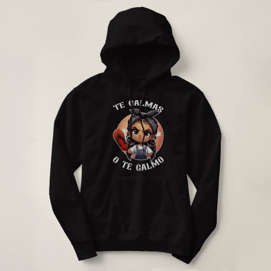 Pull À Capuche Funny Te Calmas O Te Calmo espagnol La Chancla Sar (Design devant)