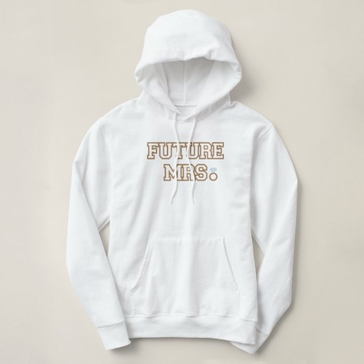 Pull À Capuche Futur cadeau de mariage pour Mme la mariée, fiancé (Design devant)