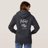 Pull À Capuche Future Mme Mariée Noir (Dos entier)