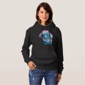 Pull À Capuche Galaxie Bleue Mini Poodle Long (Devant entier)