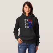 Pull À Capuche Gambienne Et Australienne Mélangent L'ADN Flag Her (Devant entier)