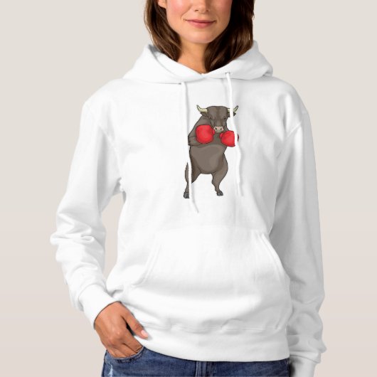 Pull À Capuche Gants de boxe Bull Boxer (Devant)