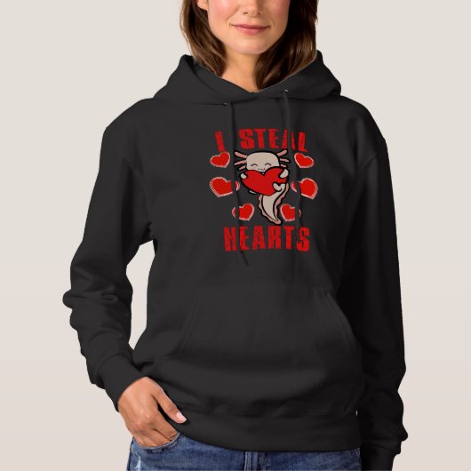 Pull À Capuche Garçons Saint-Valentin Enfants Axolotl  Je vole de (Devant)