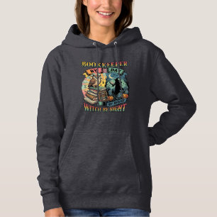 Pull À Capuche Garde de livres Jour Sorcière Nuit Halloween Hibou