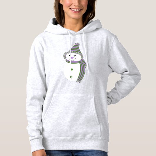 Pull À Capuche Genderqueer Pride Drapeau Snowman Snowperson (Devant)