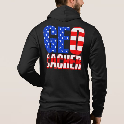 Pull À Capuche Géocacheur Américain (Dos)