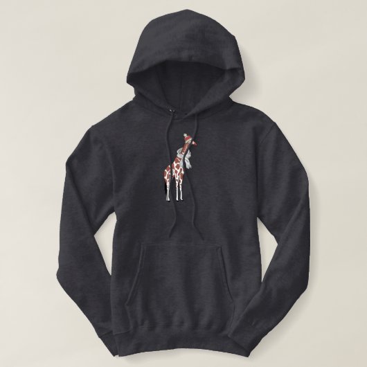 Pull À Capuche girafe d'hiver (Design devant)