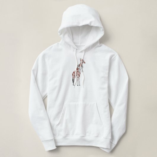 Pull À Capuche girafe d'hiver (Design devant)