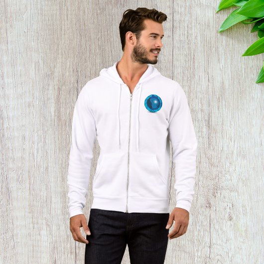Pull À Capuche Globe terrestre moderne bleu carte du monde