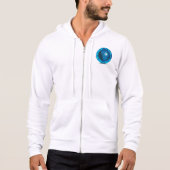 Pull À Capuche Globe terrestre moderne bleu carte du monde (Devant)