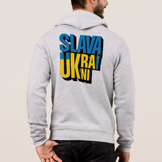 Pull À Capuche Gloire à l'Ukraine Graphisme, Conception de fierté (Dos)