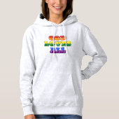 Pull À Capuche "God Loves All" Gay/LGBTQIA+/Queer Christian Pride (Devant)