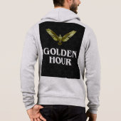 Pull À Capuche Golden Hour Motivational Text Minimalist Black (Dos)