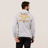 Pull À Capuche Good Vibes All Day: Luxury Gold Text Balance Zip-U (Dos entier)