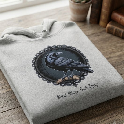 Pull À Capuche Gothique Corbeau Académie Sombre Alternative