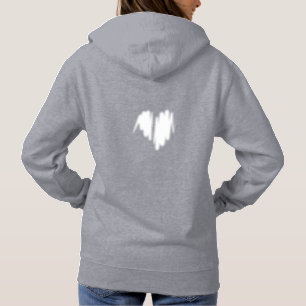Pull À Capuche Graffiti blanc modéré Sprayed Heart Image