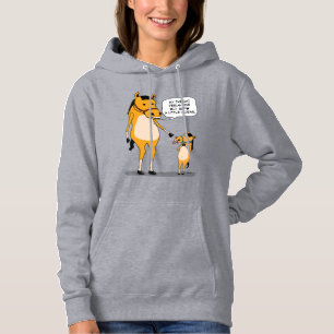 Pull À Capuche Grand cheval drôle et mignon et petit cheval