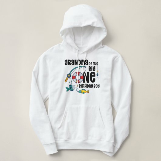 Pull À Capuche Grand-mère Un garçon de 1 an Pêche anniversaire T- (Design devant)