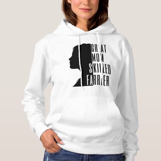 Pull À Capuche Grande Maman Compétente Farrier cadeau unique (Devant)