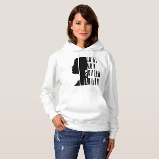 Pull À Capuche Grande Maman Compétente Farrier cadeau unique (Devant entier)