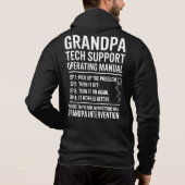 Pull À Capuche Grandpa Tech Support Operating Manual Funny Gift (Dos)