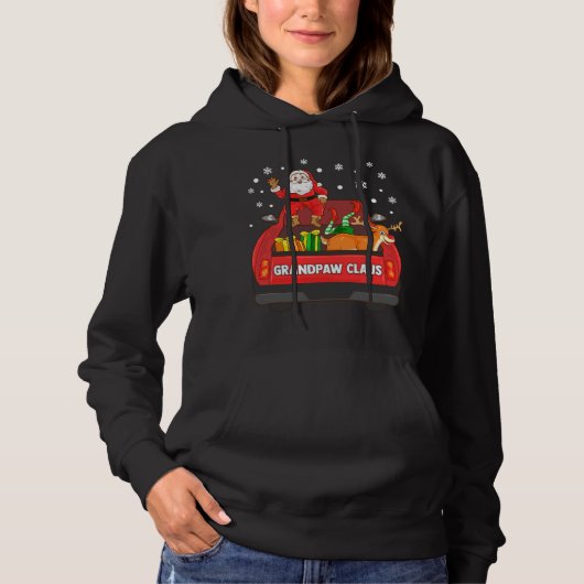Pull À Capuche Grandpaw Claus Camion Rouge Père Noël Reindeer Elf (Devant)
