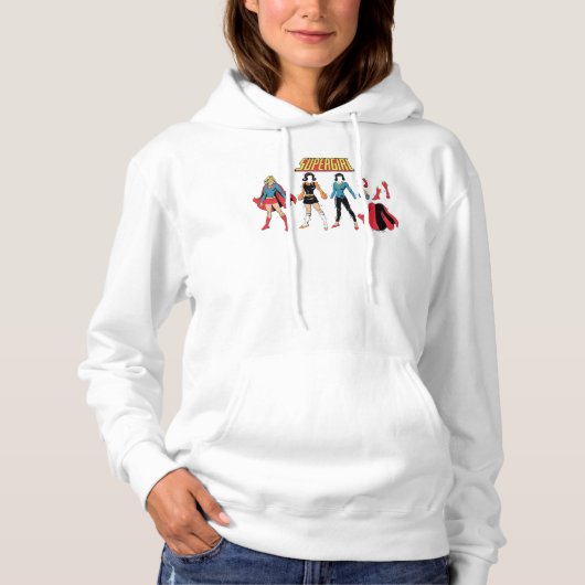 Pull À Capuche Graphique de poupée en papier supergirl (Devant)