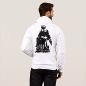 Pull À Capuche Graphiques noirs et blancs (Dos entier)