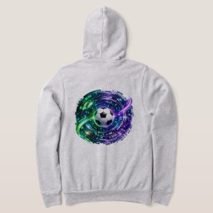 Pull À Capuche Graphisme de ballon de football néo-futuriste