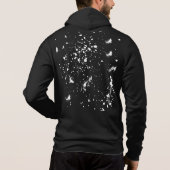 Pull À Capuche Graphisme de tache de peinture blanche éclaboussur (Dos)