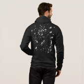 Pull À Capuche Graphisme de tache de peinture blanche éclaboussur (Dos entier)