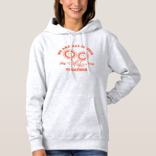 Pull À Capuche Graphisme Fleur Joyeux Retro