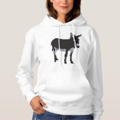 Pull À Capuche Gras Donkey Silhouette ferme animal (Devant)