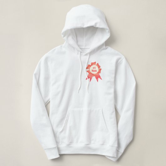 Pull À Capuche Gratitude Numéro Une maman lauréat du prix ruban (Design devant)