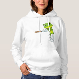 Pull À Capuche Grenouille au cricket avec chauve-souris de cricke
