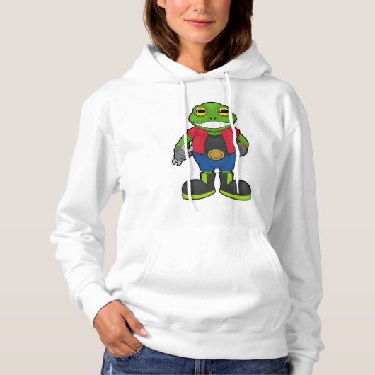 Pull À Capuche Grenouille en mécanique avec spanner (Devant)
