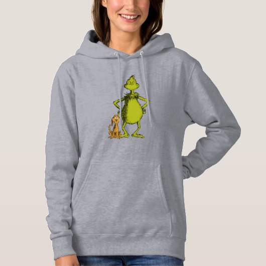 Pull À Capuche Grinch | posture de Max et Grinch (Devant)