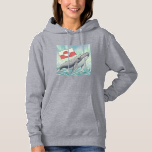 Pull À Capuche Groenland Libre comme une Baleine