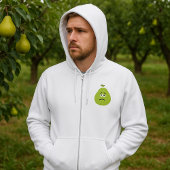 Pull À Capuche Grumpy Fuzzy Pear Visage Fruit drôle Caractère