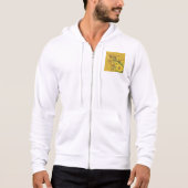 Pull À Capuche Grunge Tournesol Art Bold Rustique Jaune Floral (Devant)