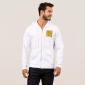 Pull À Capuche Grunge Tournesol Art Bold Rustique Jaune Floral (Devant entier)