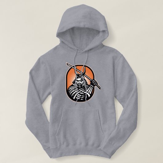 Pull À Capuche guerrier samouraï japon (Design devant)