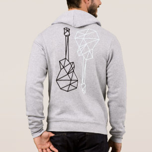 Pull À Capuche guitare géométrique design et moderne musique
