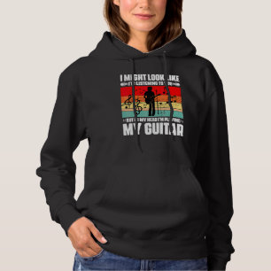 Pull À Capuche Guitare Rétro Vintage Guitariste