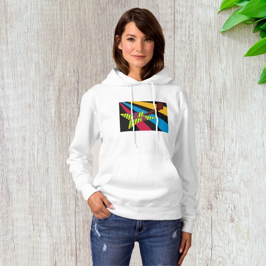 Pull À Capuche Guitare vibrante avec des rayures géométriques