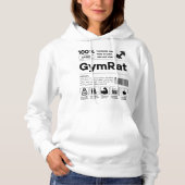 Pull À Capuche GymRat Funny Exercice Fitness Girl Code barre (Devant)