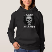 Pull À Capuche Hack The Planet Retro Pixel Computer Skull Graphic (Devant)