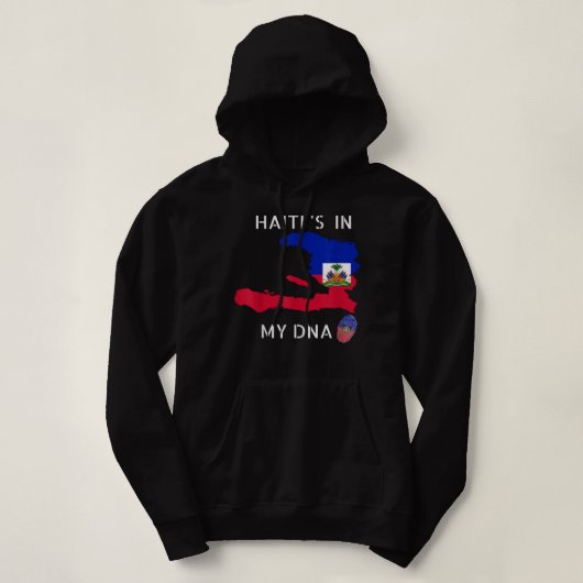 Pull À Capuche Haïti est dans mon ADN drapeau haïtien jour Fierté (Design devant)