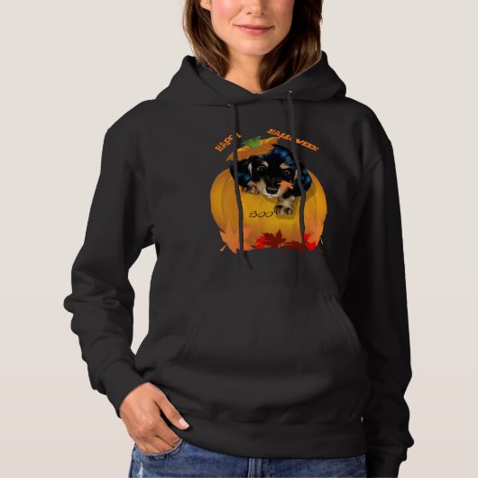 Pull À Capuche Halloween Chiot Dachshund (Devant)